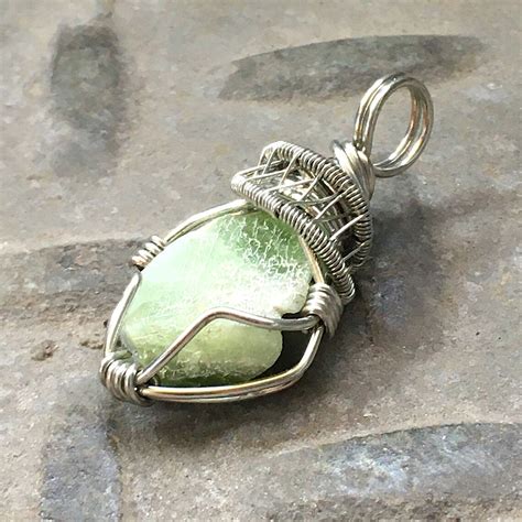 Raw Peridot Necklace Mens Crystal Necklace Wire Wrapped Etsy
