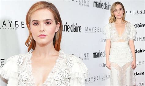 Zoey Deutch Flaunts Cleavage In Sexy Semi Sheer Dress Daily Mail Online