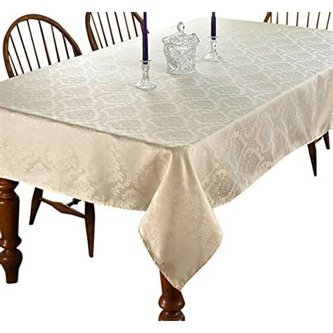 European Damask Design Tablecloth 60 Round Ivory Available In The