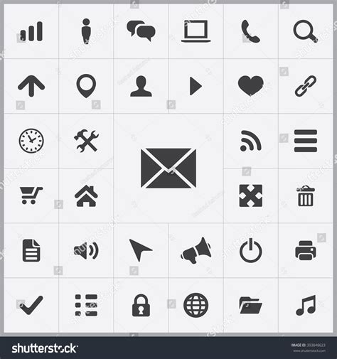 Simple Web Icons Set Universal Web Icon To Use In Web And Mobile Ui