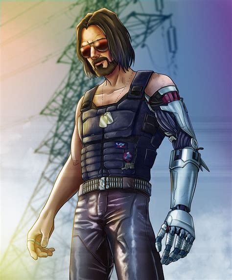 1600x256 Keanu Reeves As Johnny Silverhand Cyberpunk 2077 Art 1600x256