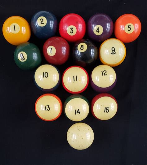 Vintage 1970s Bakelite Billiardpool Balls Complete Set Ebay