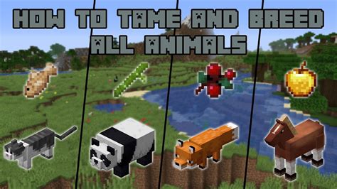 How To Tame And Breed All Animals In Minecraft Youtube