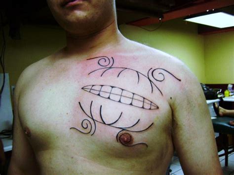 Deidaras Chest Mouth Tattoo By Dustormcloud On Deviantart