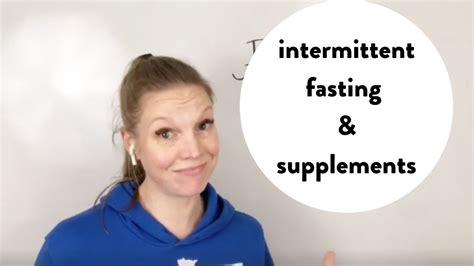 Intermittent Fasting And Supplements Youtube