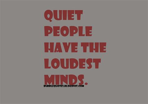 Quiet people have the loudest minds stephen king burlap print // office decor. Bubbled Quotes: #0077