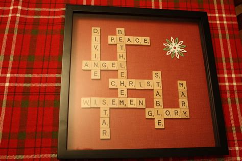 Scrabble Tiles Christmas Scrabble Theme In Shadow Box