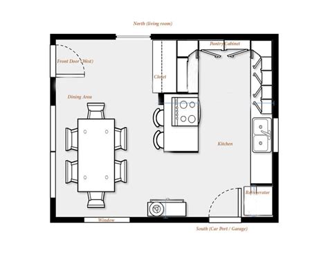 This is the kitchen plan that you will use to remodel. | Small kitchen