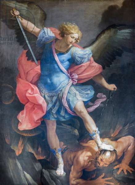Image Of The Archangel Michael Defeating Satan 1635 Painting By