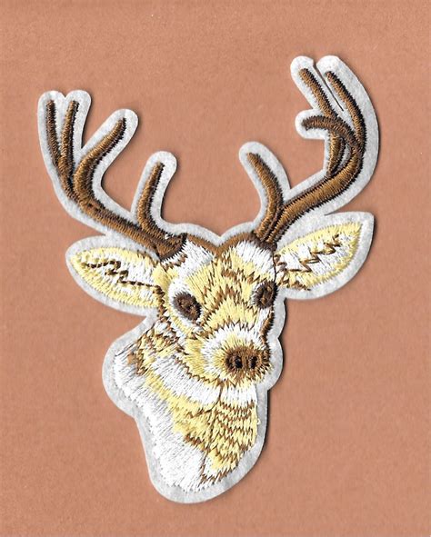 Deer Wild Animal Hunting Embroidered Iron On Applique Patch B