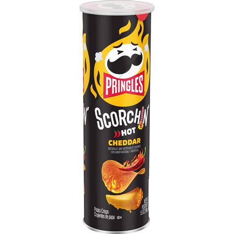 Pringles Scorchin Cheddar Crisps Smartlabel