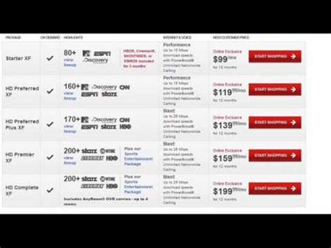 Now if you want the xfinity digital starter package you will have to pay $69.95 for 87 tv channels compared to $59.95 just last week. Get the Best Xfinity Deals - YouTube