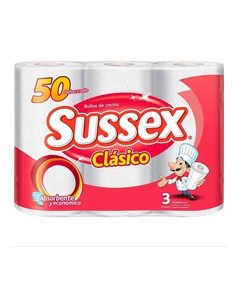 Rollo de cocina sussex basico bulto 30 unidades 40 paños. Rollo De Cocina Sussex X 3 Un