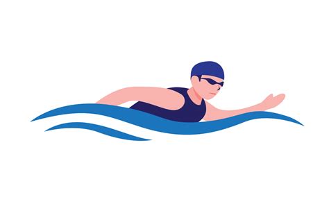 Person Swimming Cartoon