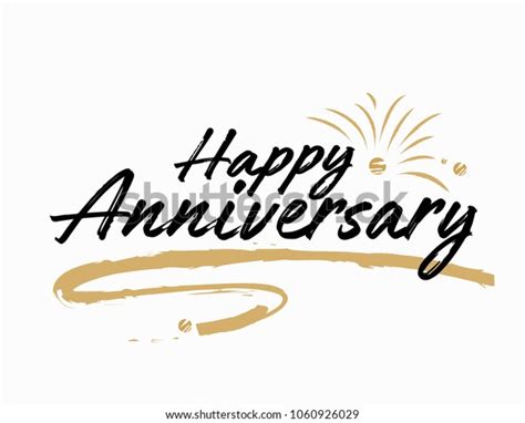 Happy Anniversary Card Beautiful Greeting Banner Stock Vector Royalty