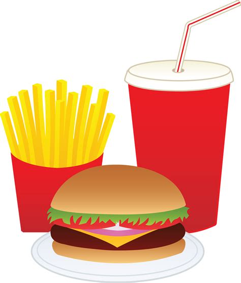 Hamburger Fries And A Drink Free Clip Art