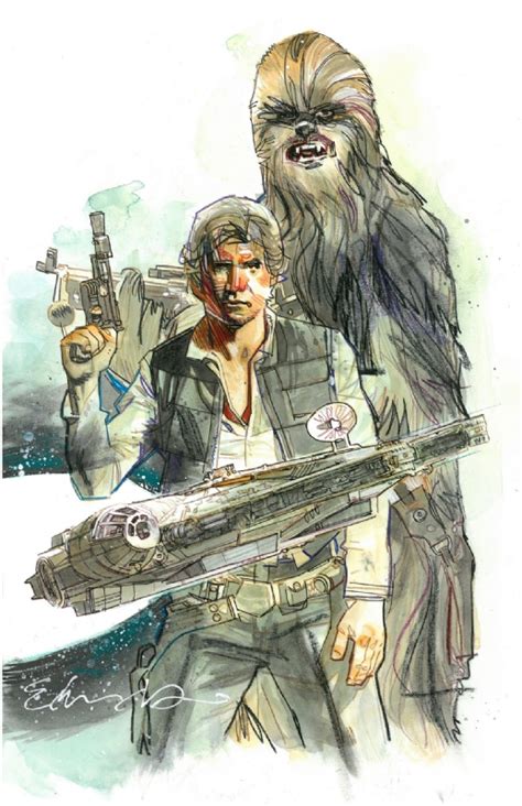 Star Wars Han Solo And Chewbacca By Tommy Lee Edwards In Matt Cs