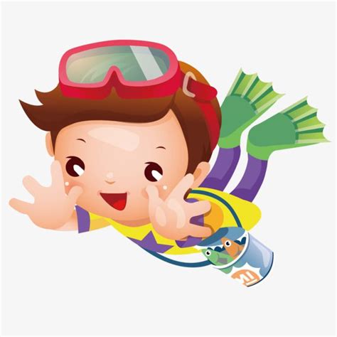 boy,illustration,Vector character,Hand Painted,seabed,fish,under vector,sea vector,catch vector ...
