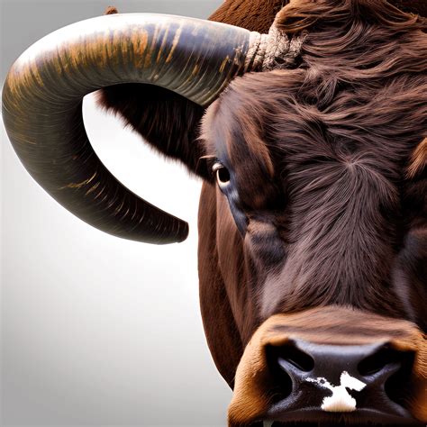 Strongest Dark Brown Bull Portrait · Creative Fabrica