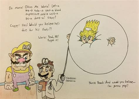 Wario Goes To The Doctornurse Peach Inflation By Wariotheinflator On