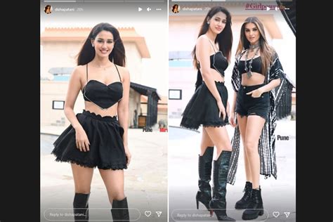 Disha Patani Has Chic Hot Moment In Black Mini Skirt And Crop Top View Pics Of Sexy Ek Villian
