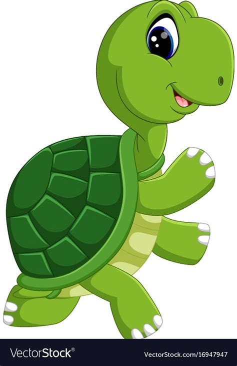 Cute Turtle Cartoon Vector Image On Vectorstock