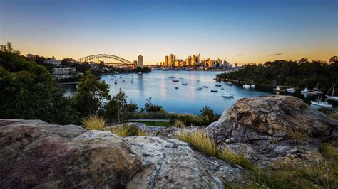 View Of Sydney From Waverton New South Wales Australia Desktop