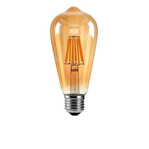 Led Edison Filament Bulbs Golden Art Lights St64 Dimmable E27 B22 2w 4w