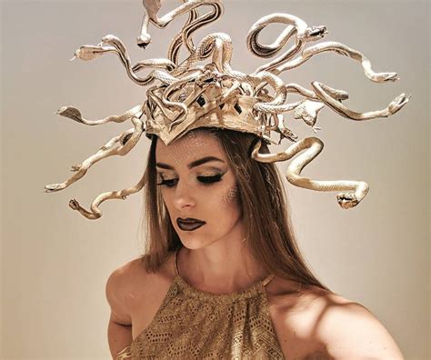 Creating your own medusa costume from the greek lore will be fun and iconic. DIY Medusa headdress 🐍🐍🐍 . . . #diy #medusa #halloween # ...