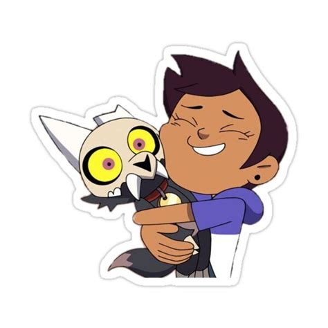 The Owl House Sticker Luz And King Sticker By Brooke Bwaybythebay Owl House Owl Hug Cartoon