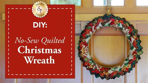 Diy No Sew Quilted Christmas Wreath A Shabby Fabrics Diy Craft