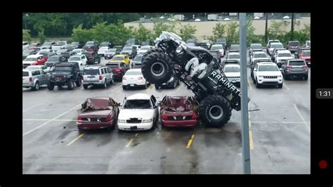 Raminator Monster Truck Crushes Cars Youtube