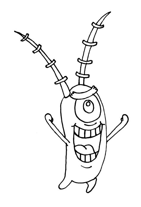 Bob Drawing Plankton Spongebob Cartoon Drawings Coloring Pages