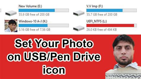 How To Change Pen Drive Icon Into Your Image Set Your Photo On Pen