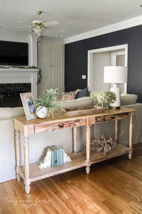 How To Style A Console Table Behind A Couch 4 Ways