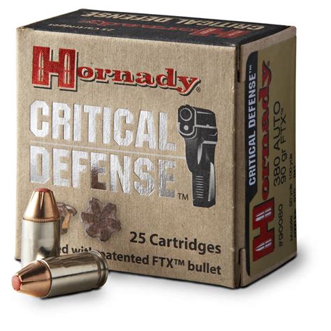 Hornady Critical Defense 9mm Luger 115 Grain Ftx Ammo 25 Rounds