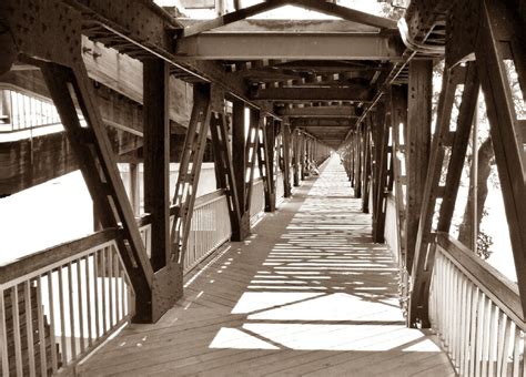 Tulsa Gentleman Sepia Scenes Pedestrian Bridge