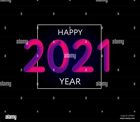 Vector Illustration Colorful 3d Number Of 2021 On Background Happy
