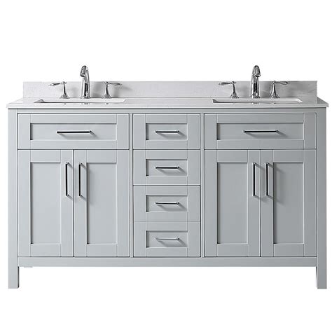 50 to 60 inch (321) 60 to 70 inch (1561) greater than 70 inch (841) 19 inch (4) 25 inch (5) 31. Home Decorators Collection Riverdale 60 in. W x 21 in. D Vanity in Dove Gray with a Cultured ...
