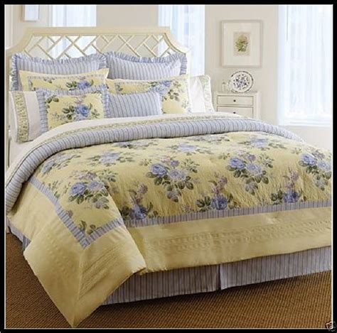 Browse from the vast collection of luxury comforter sets here at latestbedding.com. Laura Ashley CAROLINE Comforter Set - 4 pcs Yellow & Blue ...