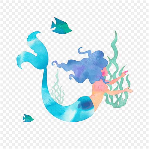 Gambar Vektor Mermaid Di Bawah Clipart Laut Vektor Duyung Ikan Duyung Png Dan Psd Untuk Muat