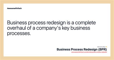 Business Process Redesign Bpr Awesomefintech Blog