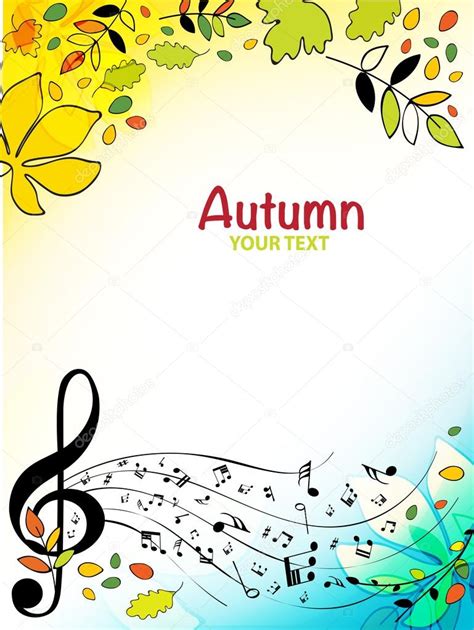 Autumn Background Music Stock Vector Image By ©1nana1 126189504