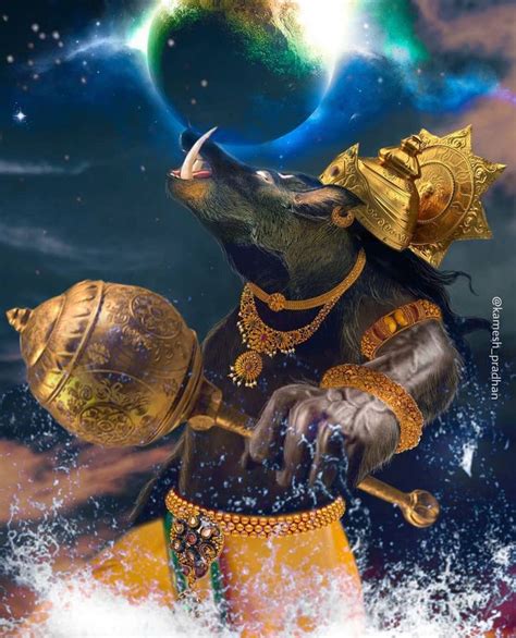 Varaha Avatar The Incarnation As A Boar Lord Vishnu Took His Third
