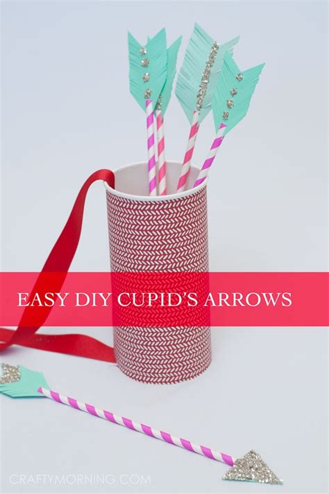 Paper Straw Cupid Arrows Kids Valentine Craft Crafty Morning