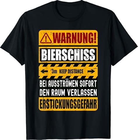 Herren Bierschiss Tshirt Lustig Spruch Warnung Party Loading Saufen T Shirt Amazonde Bekleidung