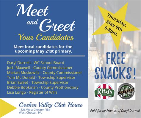 Candidate Meet And Greet — East Goshen Democrats