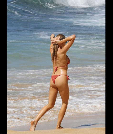 A Bikini Clad Charlotte Mckinney Flaunts Her Body On The Beach With A