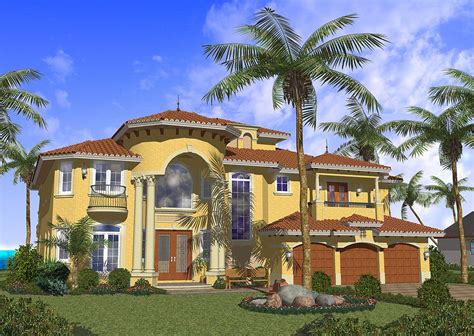 This Beautiful Two Story Traditional Florida Style Home Plan Features