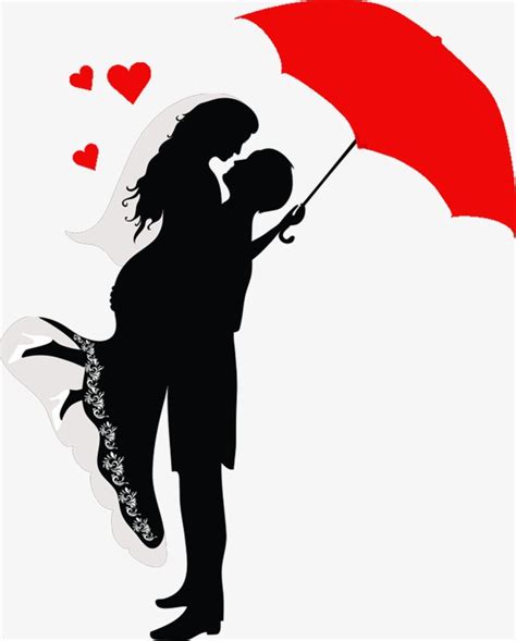 Couple Under Umbrella Silhouette At Getdrawings Free Download